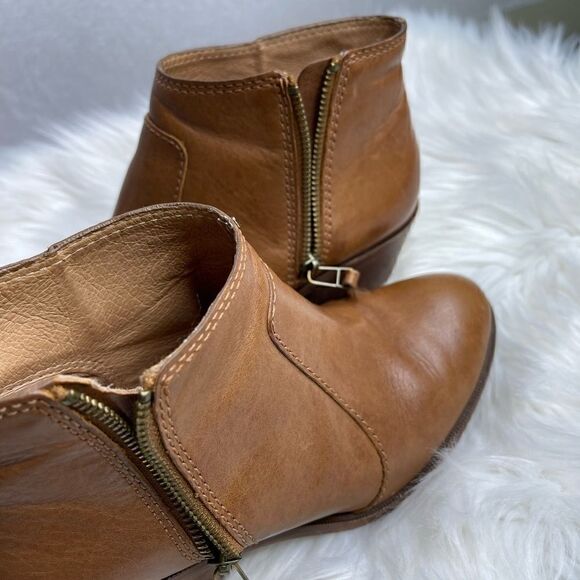 Madewell Janice Leather Bootie in English Saddle 8.5 - Picture 9 of 9
